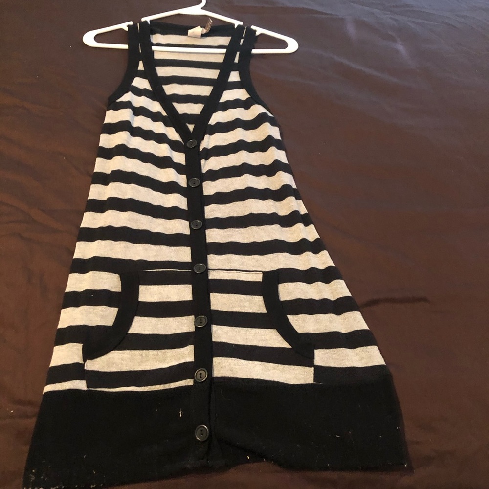 Cozy striped sweater vest